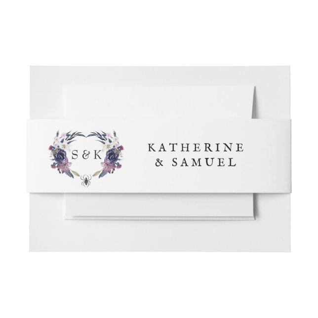 Halloween Wedding  Invitation Belly Band (Front Example)