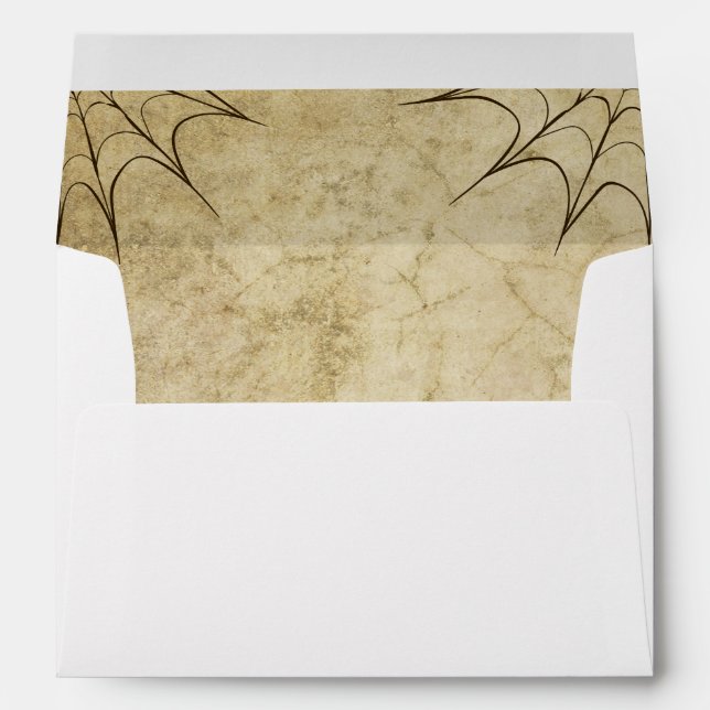 Halloween wedding invitation envelope (Back (Bottom))