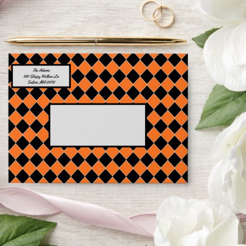 Halloween Wedding Invitation Envelope Address