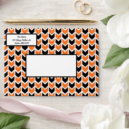 Halloween Wedding Invitation Envelope Address