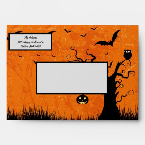 Halloween Wedding Invitation Envelopes Address