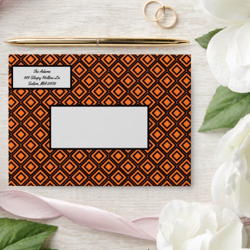 Halloween Wedding Invitation Return Address Party Envelope