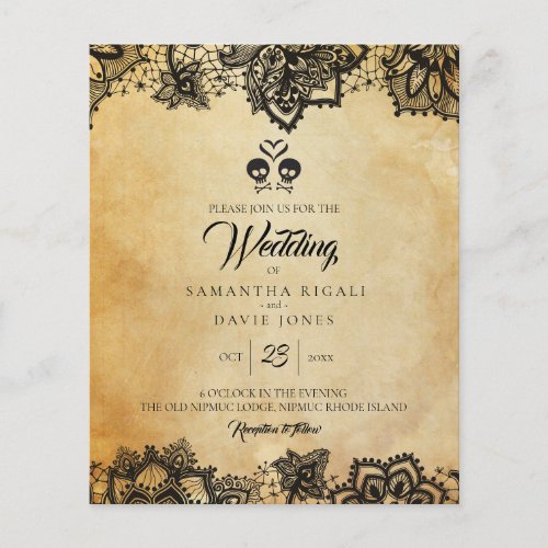 Halloween Wedding Invitations Budget Flyer
