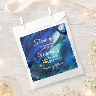Halloween Wedding Midnight Thank You Add Names Favor Bag