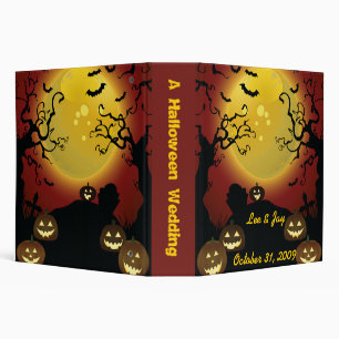 Halloween Wedding Photo Album Notebook 3 Ring Binder