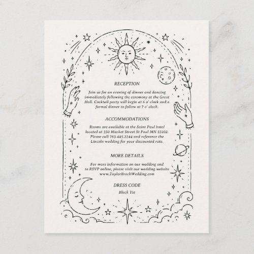 Halloween Wedding Qr Code Details  Enclosure Card