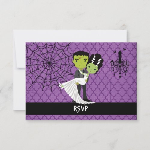 Halloween Wedding RSVP Bride of Frankenstein