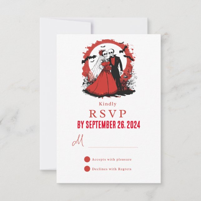 Halloween Wedding RSVP Card (Front)
