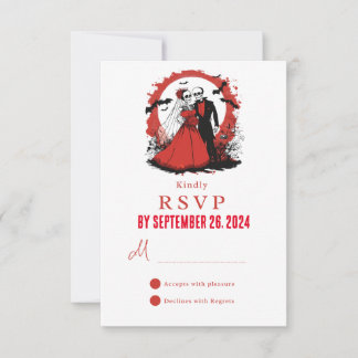 Halloween Wedding RSVP Card