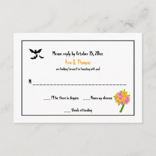 Halloween Wedding RSVP Cards
