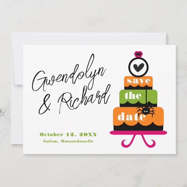 Halloween Wedding Save The Date (Front)