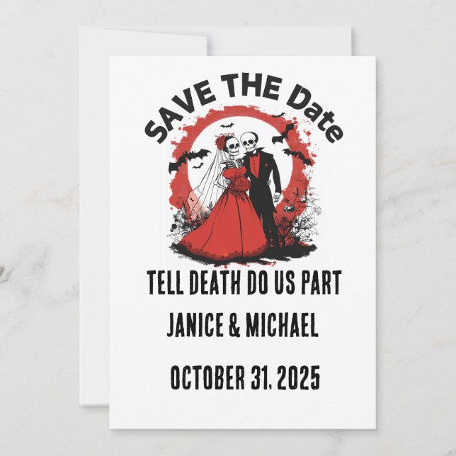 Halloween Wedding Save the Date (Front)