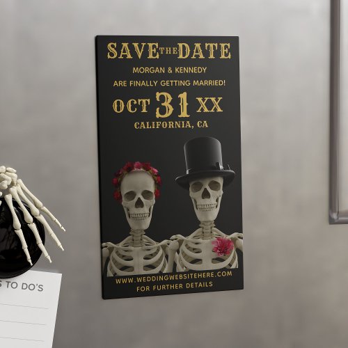 Halloween Wedding Save The Date Magnetic Cards