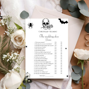 Halloween Wedding shoe game bachelorette game Card