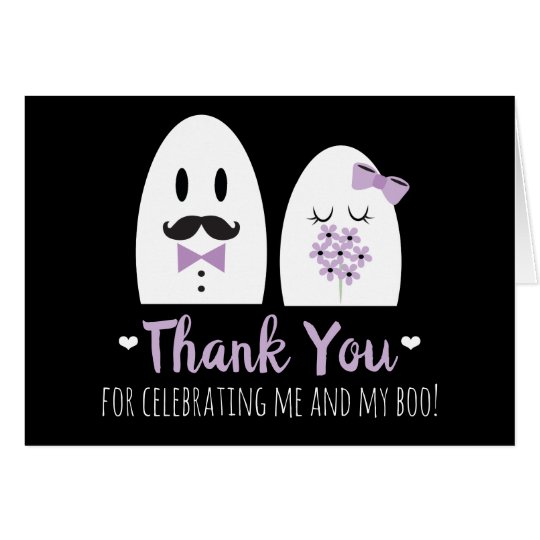 Halloween Wedding Shower Thank You Cards Zazzle Com