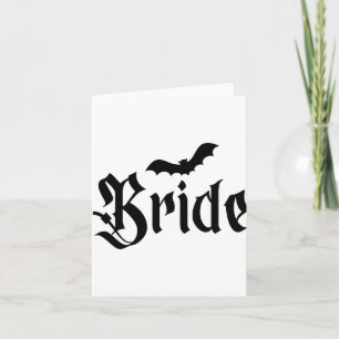 Halloween Wedding Spooky Bride Groom Couple Matchi Card