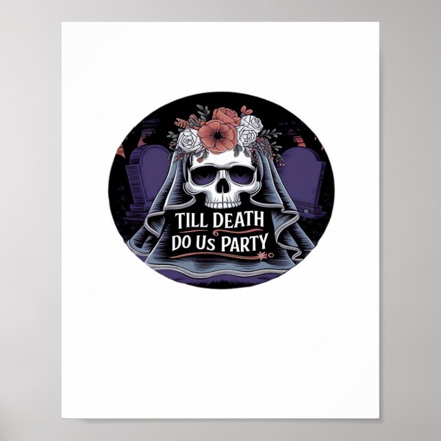 Halloween Wedding Spooky Wedding Halloween Party T Poster (Front)