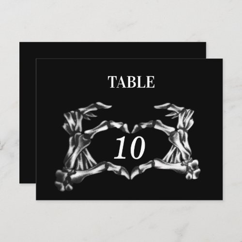 halloween wedding  Table Number Postcard
