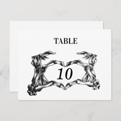halloween wedding  Table Number Postcard