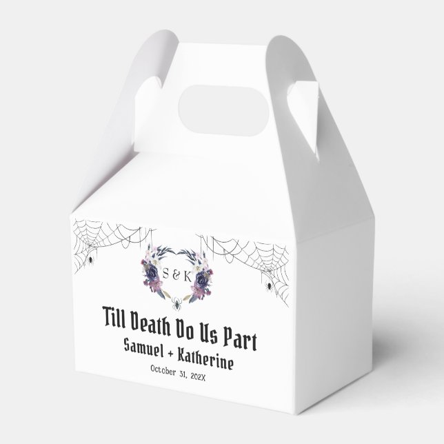 Halloween Wedding Till Death Do Us Part Favor Boxes (Front Side)