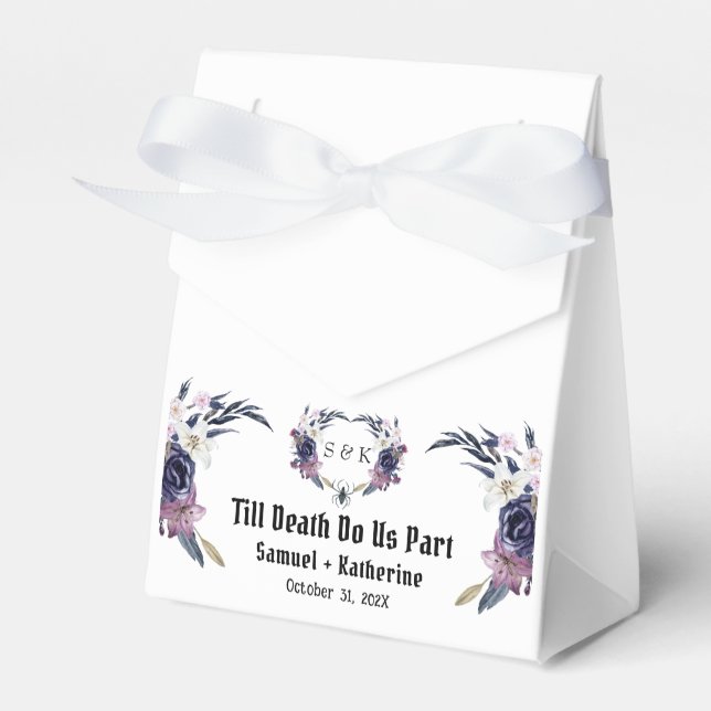 Halloween Wedding Till Death Do Us Part Favor Boxes (Front Side)