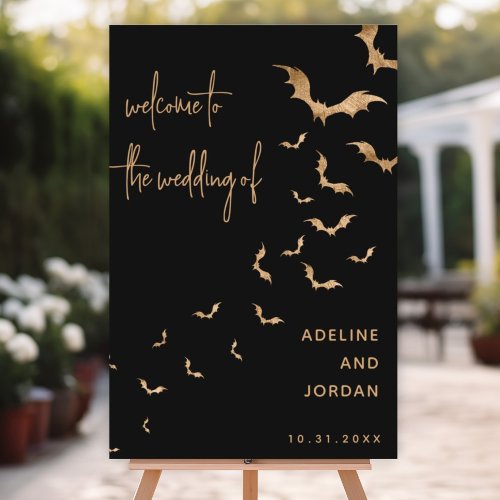 Halloween Wedding Welcome Sign