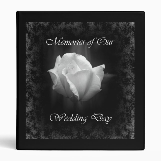 Halloween Wedding-White Rose Avery Binder (Front)