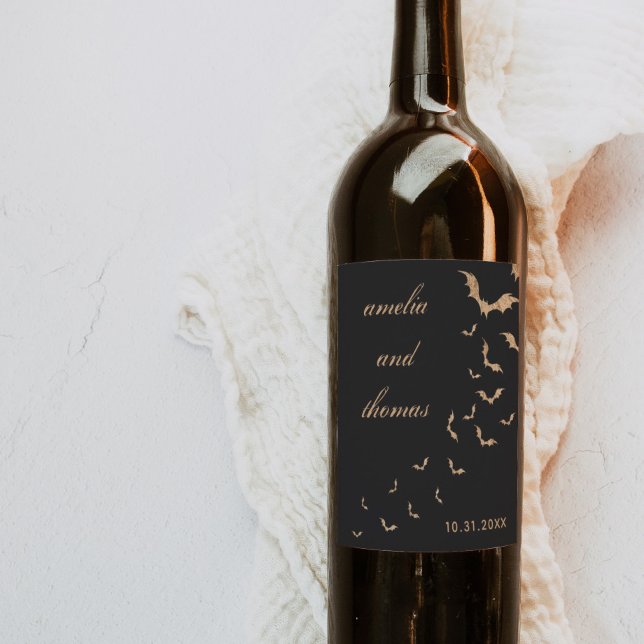 Halloween Wedding Wine Label (Creator Uploaded)