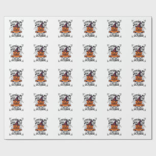 Halloween Weird Shirt With Pumpkin Ghosts_1 Wrapping Paper