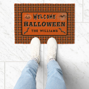 Halloween Welcome  Fiber Doormat