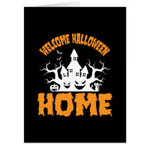 Halloween Welcome Halloween Home Birthday Card