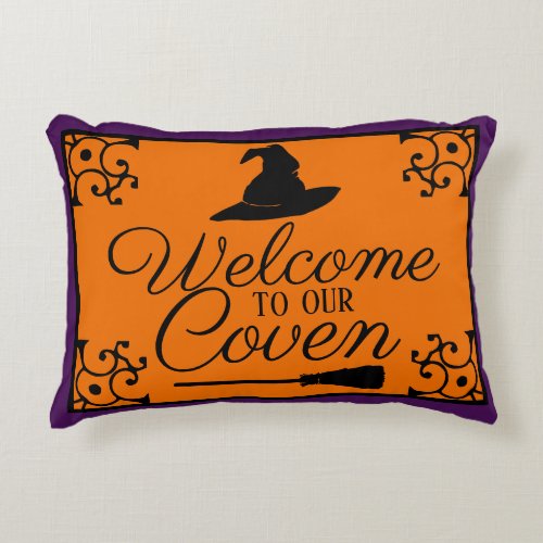 Halloween Welcome to Our Coven Accent Pillow