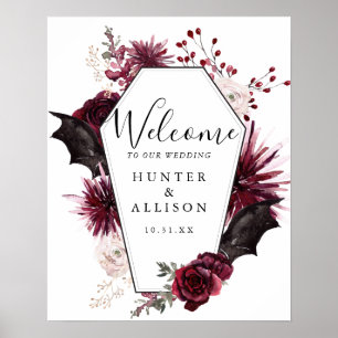 Halloween Welcome to Our Wedding Sign