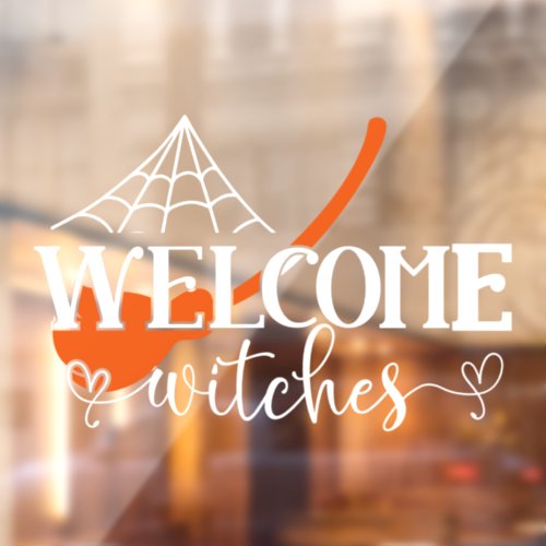 Halloween Welcome Witches Window Cling