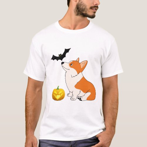Halloween Welsh Corgi T_Shirt