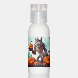 Halloween werewolf and pumpkins hand lotion