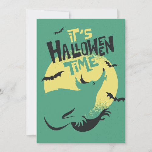 HALLOWEEN WEREWOLF CARTOON ITS HALLOWEEN TIME HOLIDAY CARD