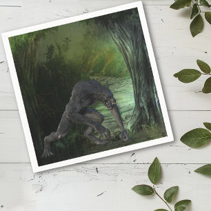 Halloween Werewolf Dark Forest Napkins