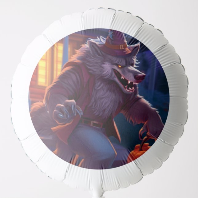 Halloween/werewolf/fall/autumn Balloon (Front)