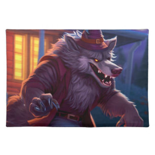 Halloween/werewolf/fall/autumn Cloth Placemat