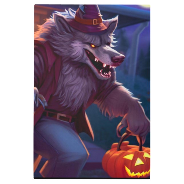 Halloween/werewolf/fall/autumn Metal Print (Front)