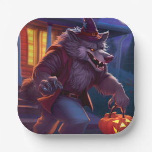 Halloween/werewolf/fall/autumn Paper Plates