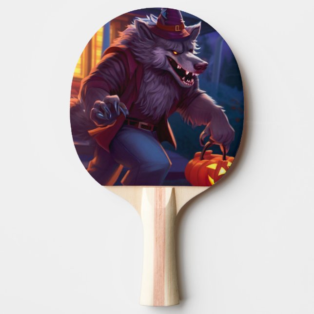 Halloween/werewolf/fall/autumn Ping Pong Paddle (Front)