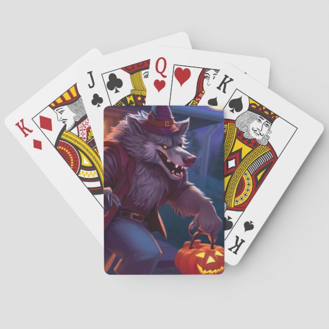 Halloween/werewolf/fall/autumn Poker Cards (Back)
