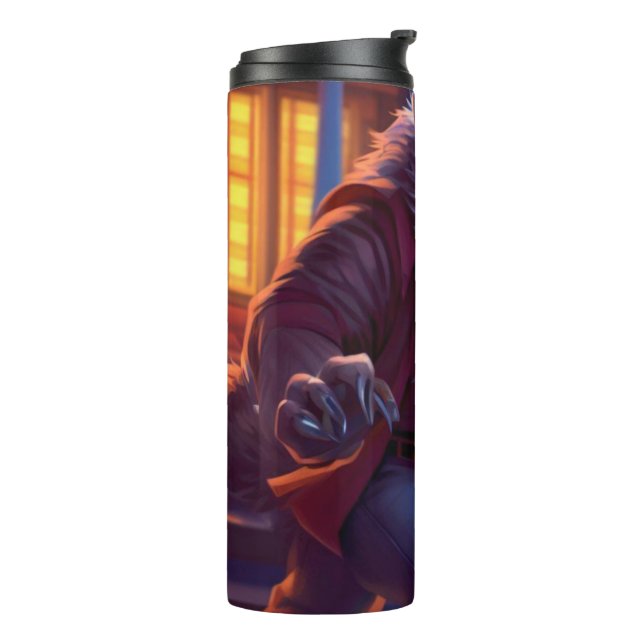 Halloween/werewolf/fall/autumn Thermal Tumbler (Rotated Left)