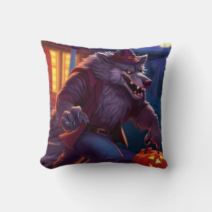 Halloween/werewolf/fall/autumn Throw Pillow