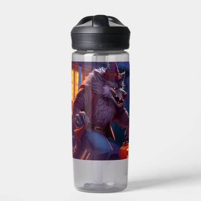 Halloween/werewolf/fall/autumn Water Bottle (Front)