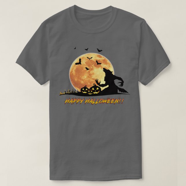 Halloween Werewolf Moon Nino Ts TShirt (Design Front)