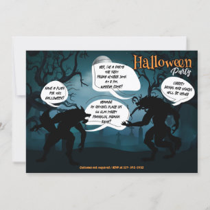 Halloween Werewolf Party Invitation