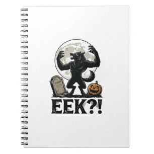 Halloween Werewolf Shirt Vintage Engraving Moon Gr Notebook